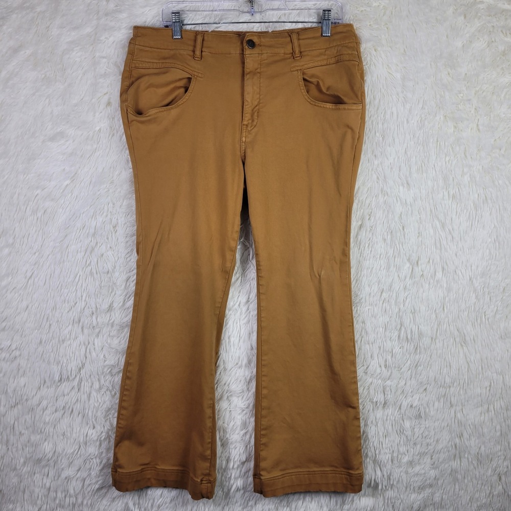 Pilcro Anthropologie Womens‎ 32 Brown Boot Cut Stretch Pants Tobacco Crop
